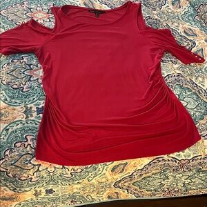 White House Black Market coral/red Top